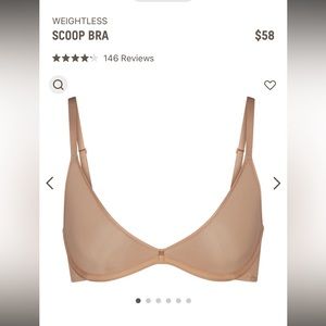 Skims Weightless Scoop Bra 34DD